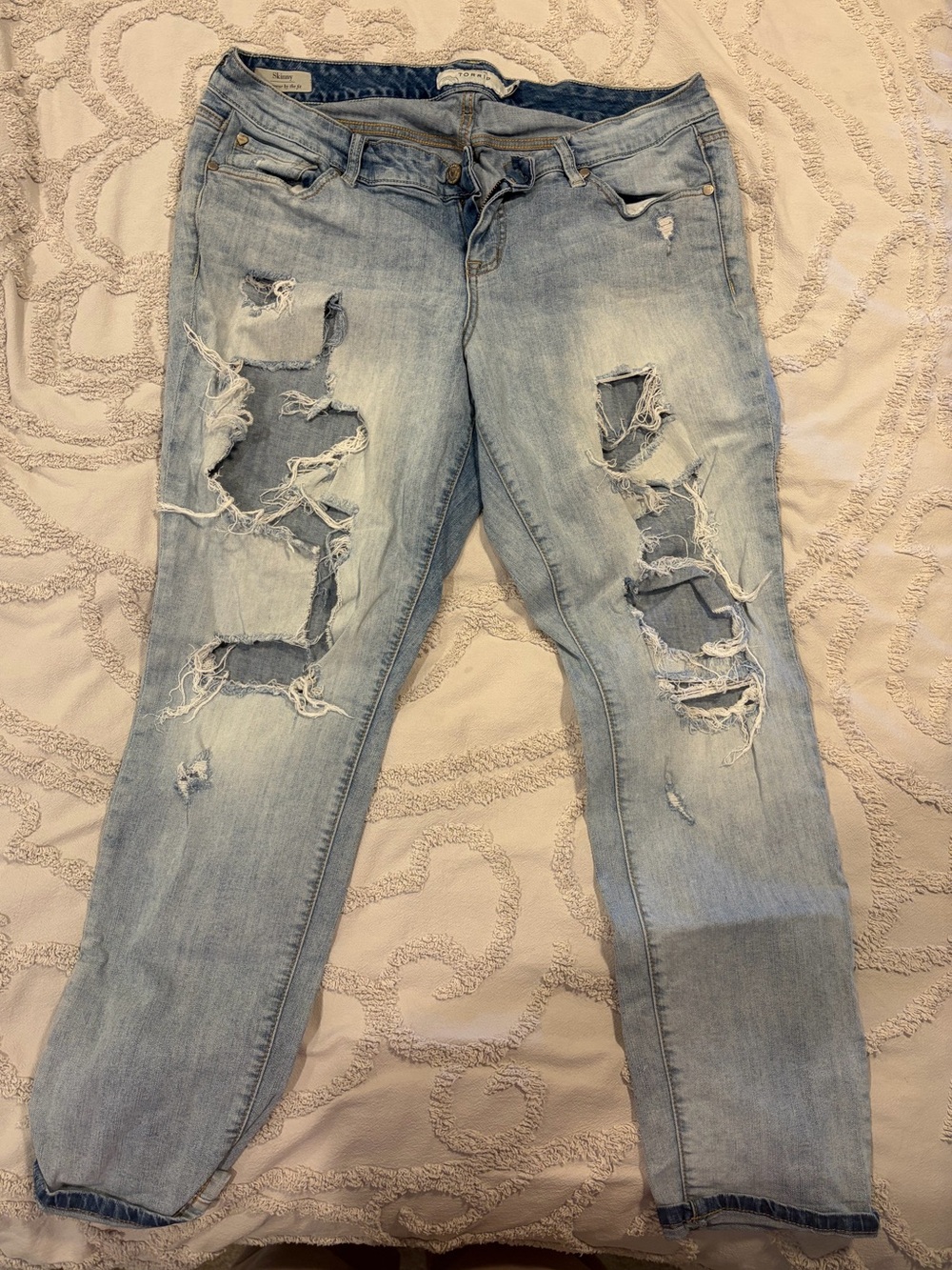 torrid Light Blue Distressed Boyfriend Jeans